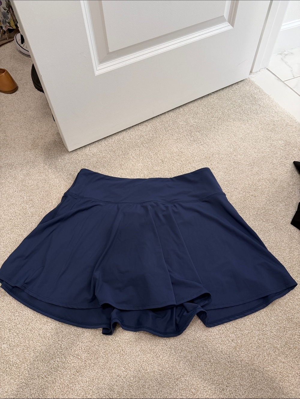 CRZ YOGA Navy Athletic Skort with Built-In Shorts